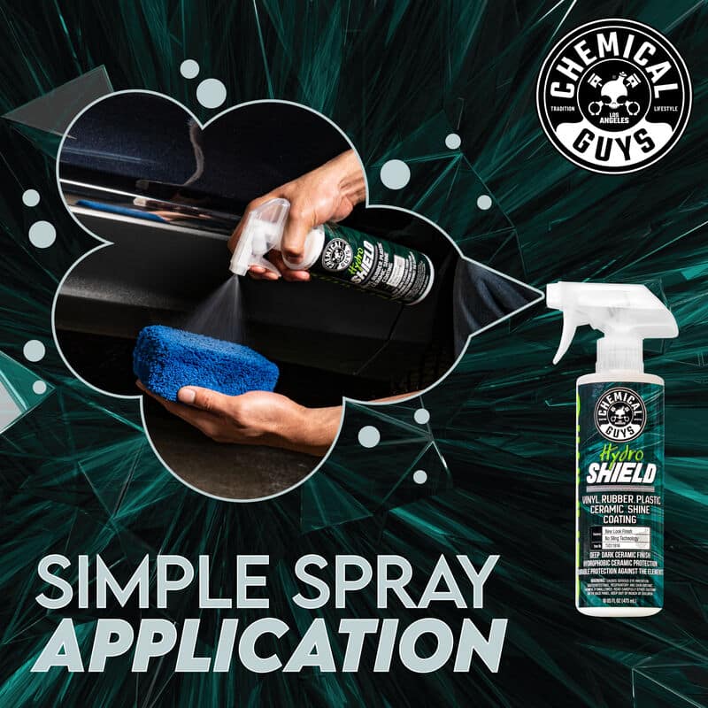 Chemical Guys Hydro Shield Vinyl, Rubber, Plastic Ceramic Shine Coating - 16oz