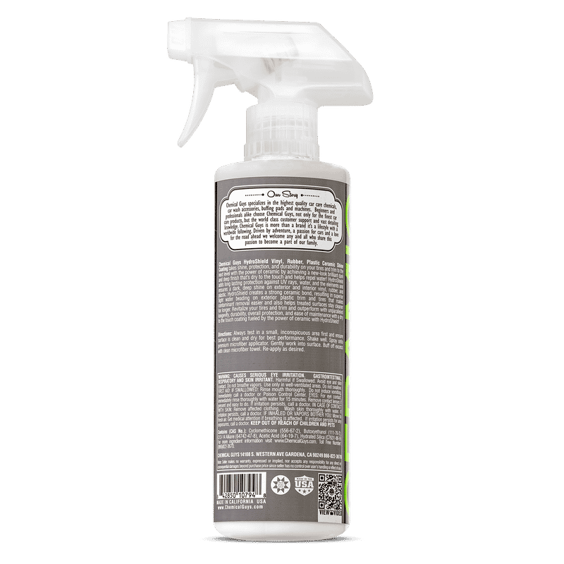 Chemical Guys Hydro Shield Vinyl, Rubber, Plastic Ceramic Shine Coating - 16oz