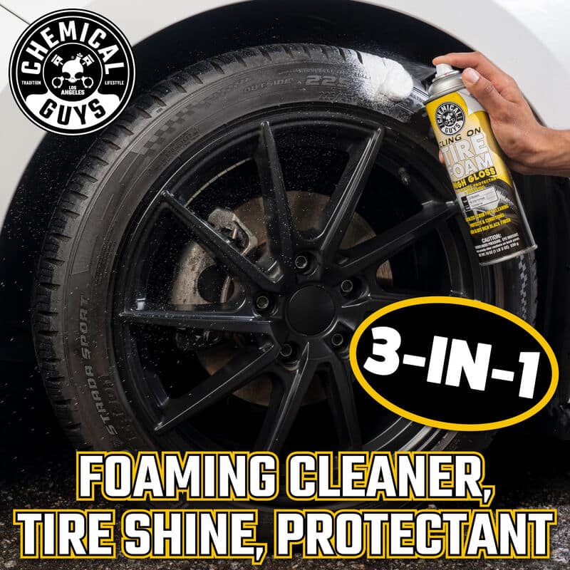 Chemical Guys Cling On Tire Foam High Gloss 3 in 1 Cleaner, Protectant & Dressing - 19oz