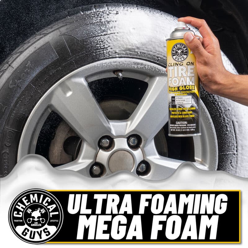 Chemical Guys Cling On Tire Foam High Gloss 3 in 1 Cleaner, Protectant & Dressing - 19oz