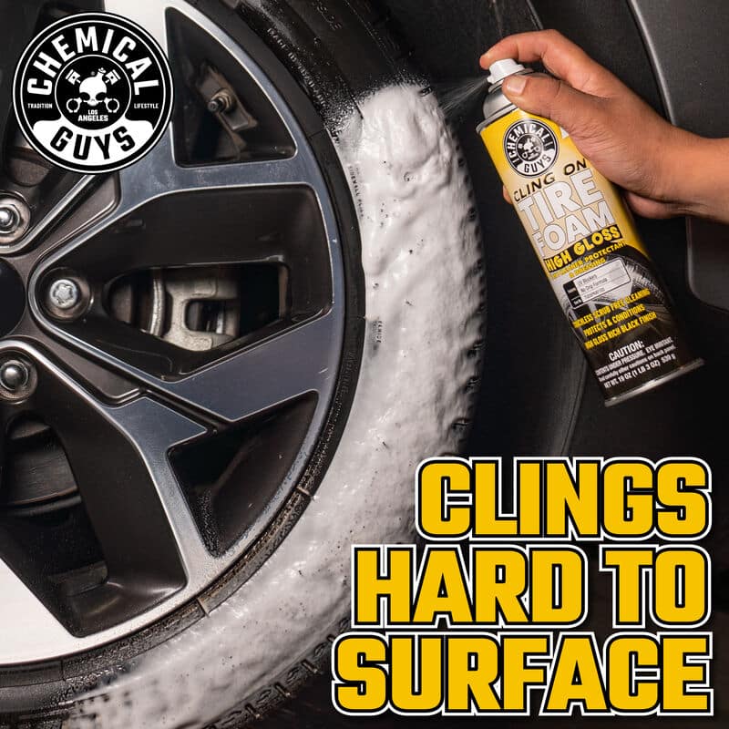 Chemical Guys Cling On Tire Foam High Gloss 3 in 1 Cleaner, Protectant & Dressing - 19oz