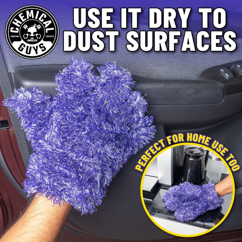 Chemical Guys Furry Five Finger Stranger Helpful Handy Detailing Mitt