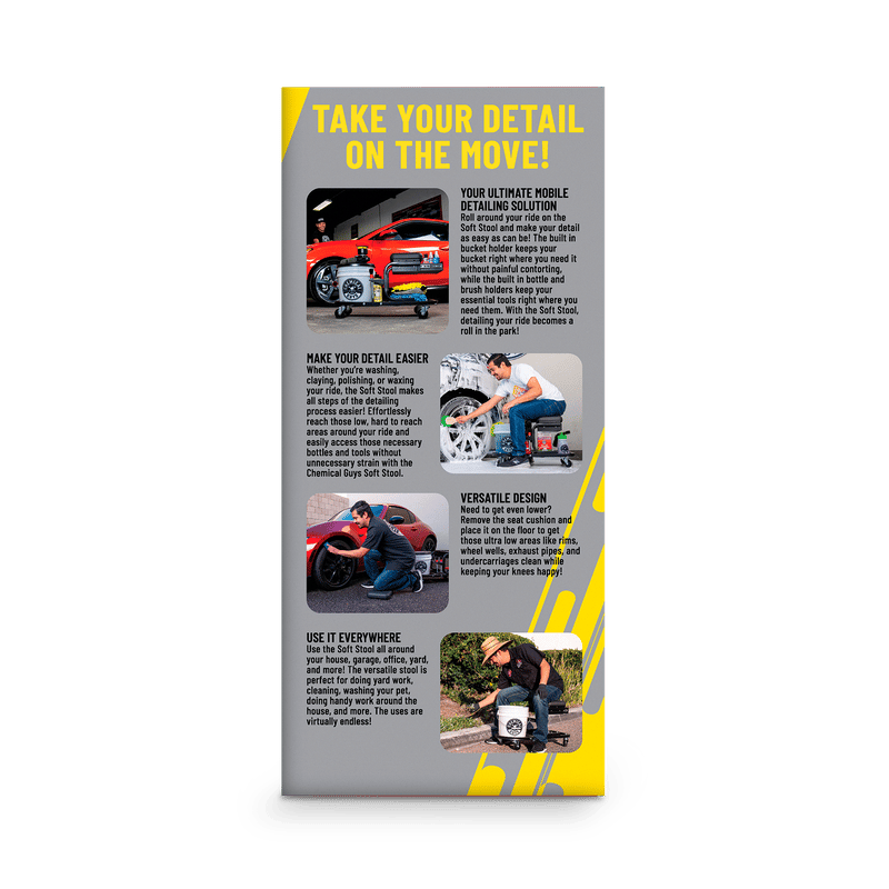 Chemical Guys Soft Stool Ultimate Utility Detailing Cart