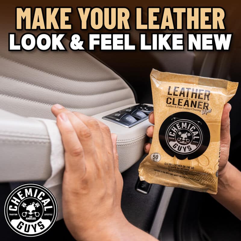 Chemical Guys Leather Cleaner Wipes - 50 Wipes