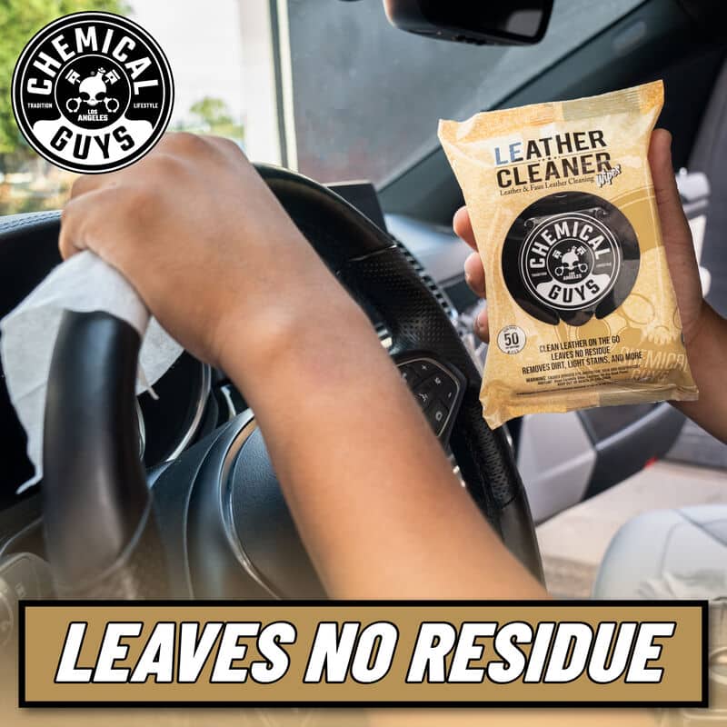 Chemical Guys Leather Cleaner Wipes - 50 Wipes
