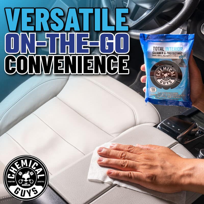 Chemical Guys Total Interior Cleaner & Protectant Car Cleaning Wipes - 50 Wipes