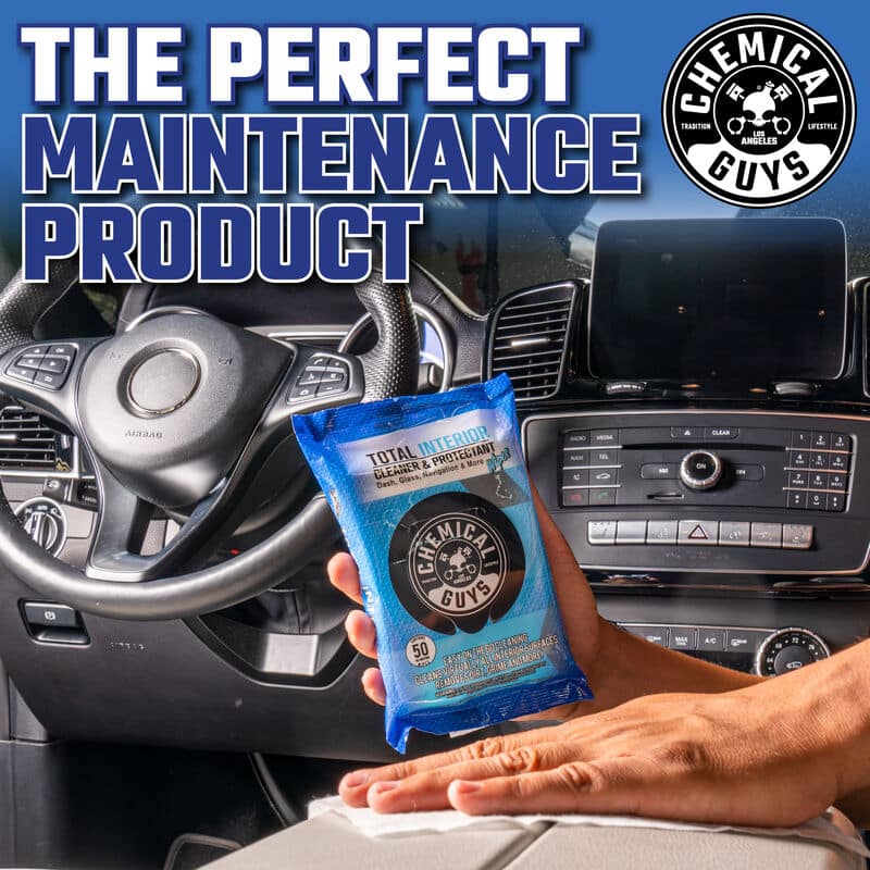 Chemical Guys Total Interior Cleaner & Protectant Car Cleaning Wipes - 50 Wipes