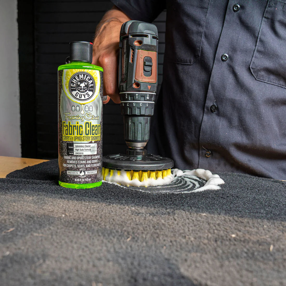 Chemical Guys Spinner Carpet Drill Brush - Medium Duty