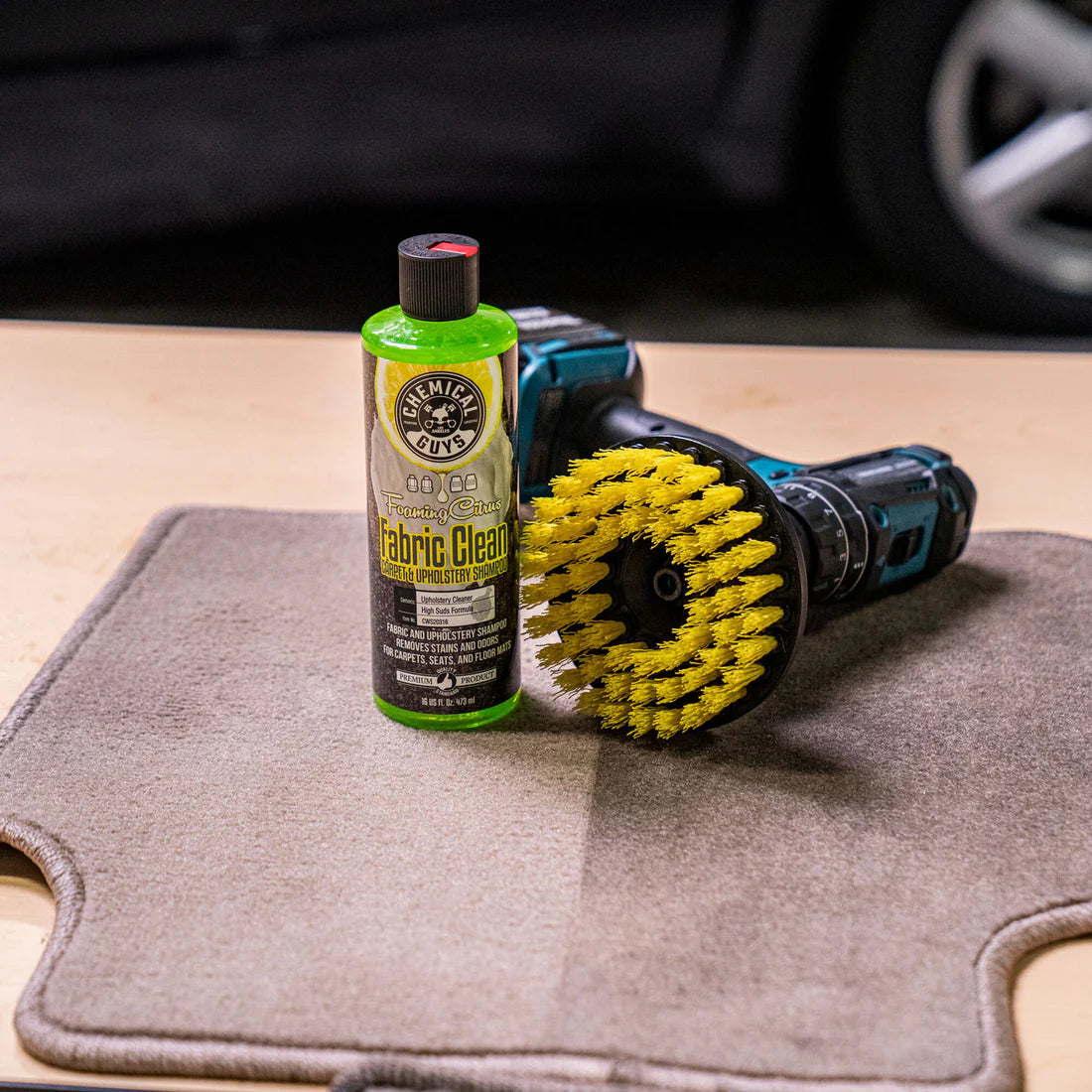 Chemical Guys Spinner Carpet Drill Brush - Medium Duty