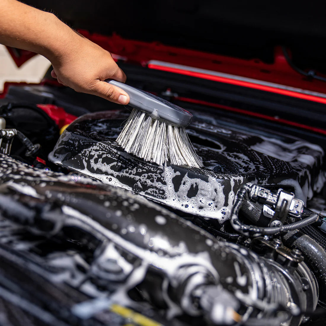 Chemical Guys Wheel Works Medium Duty Wheel & Body Brush - Grey