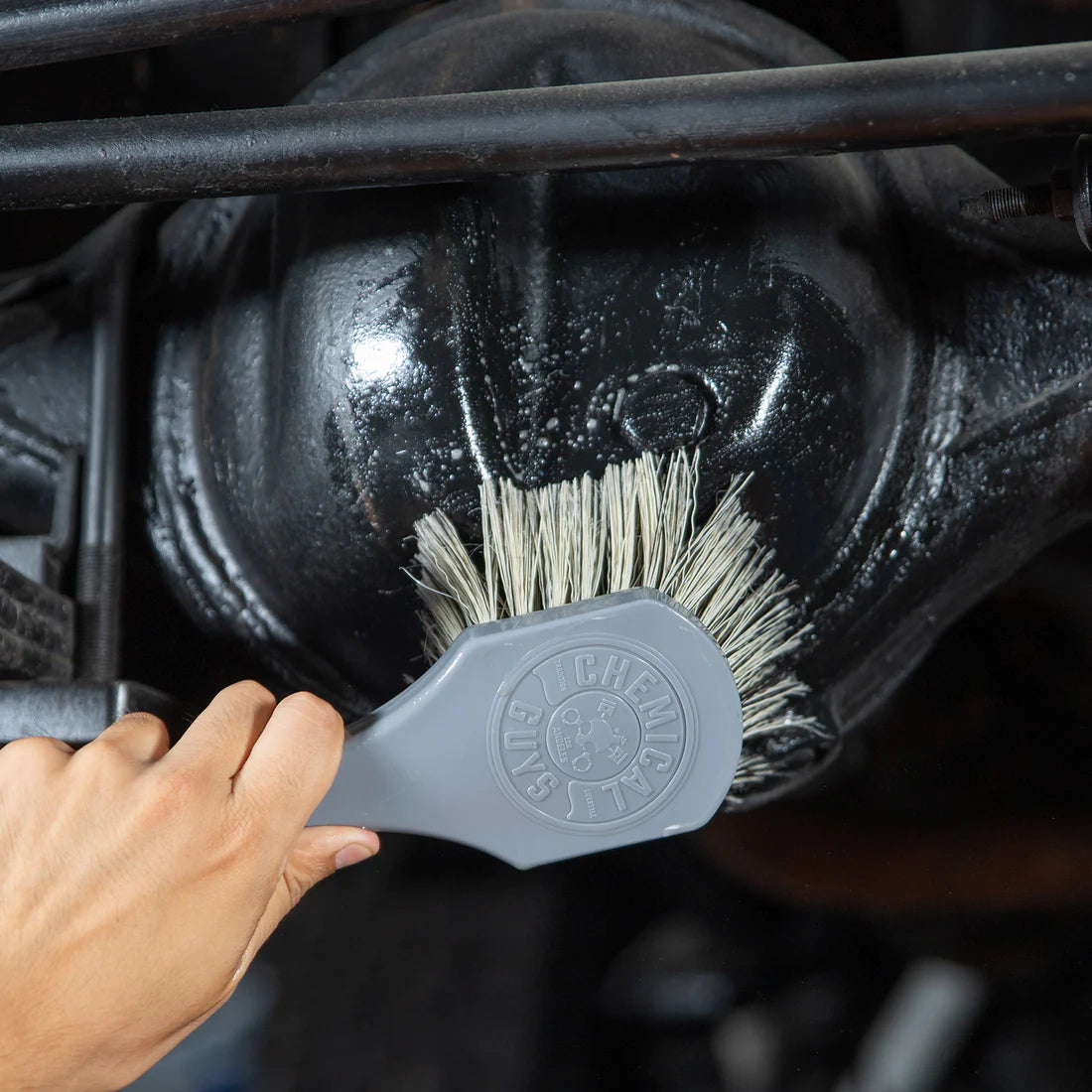 Chemical Guys Wheel Works Medium Duty Wheel & Body Brush - Grey