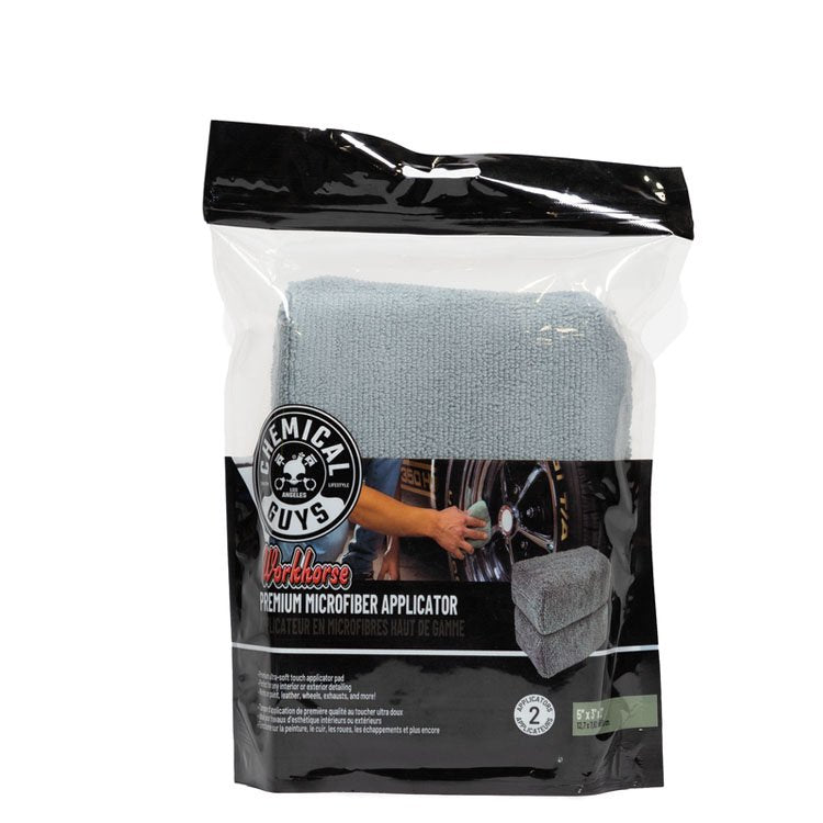 Chemical Guys Premium Grade Workhorse Microfibre Applicator - 2 Pack
