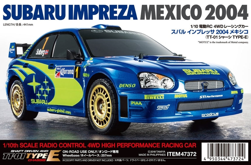 Tamiya RC Subaru Impreza Mexico 2004 (Ltd Edition Re-Release) (TT-01E) - Item #47372