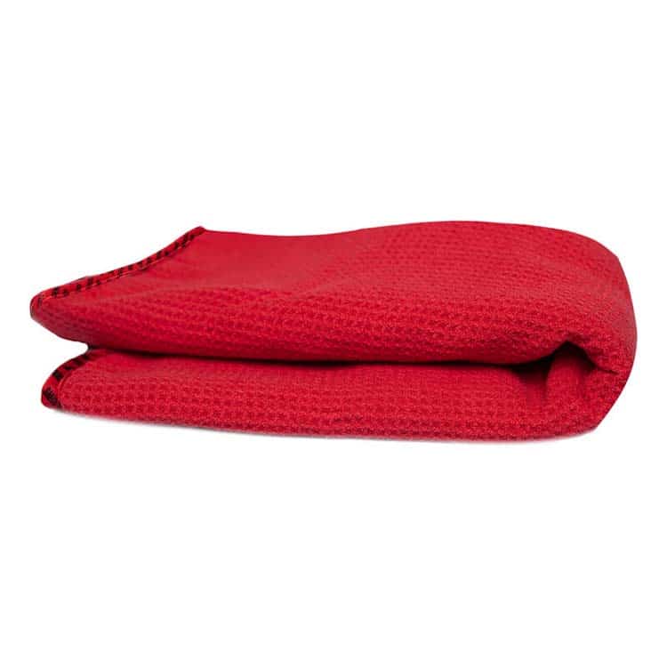 Chemical Guys Waffle Weave Glass and Window Microfibre Towel - Red