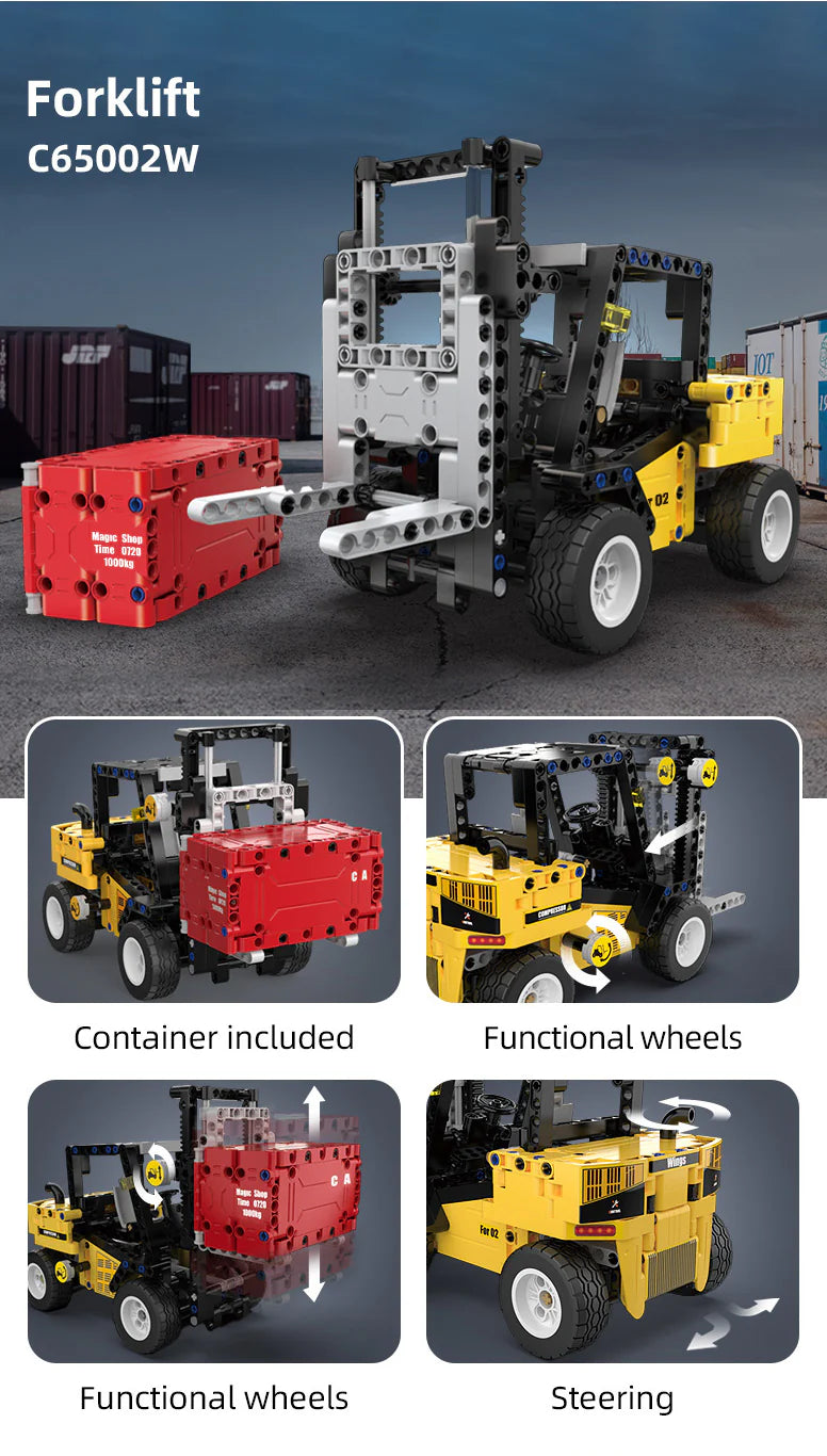CaDA Forklift Truck 388 Pieces Brick Model Kit C65002W