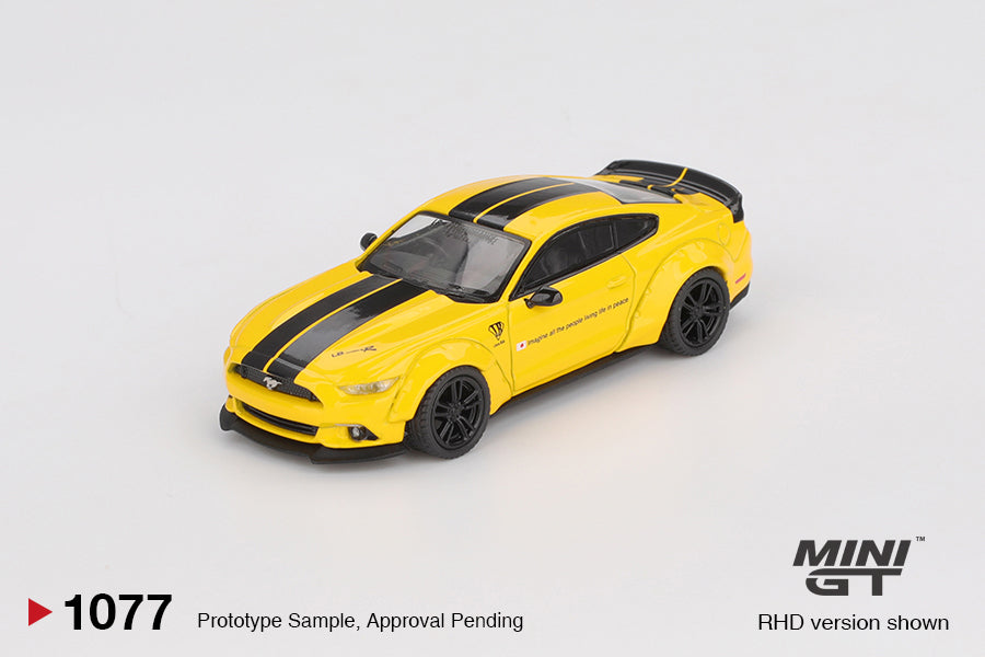 Mini GT LB★WORKS FORD MUSTANG Triple Yellow 1:64 - MGT01077-R