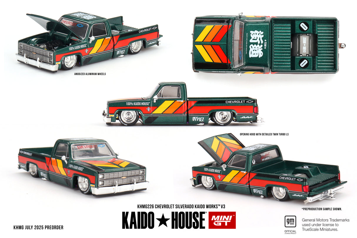 Mini GT Kaido House Chevrolet Silverado KAIDO WORKS V3 1:64 - KHMG226