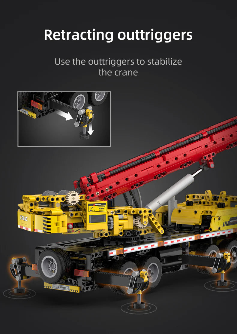 CaDA Mobile Crane - Full Function 1831 Pieces Brick Model Kit C61081W