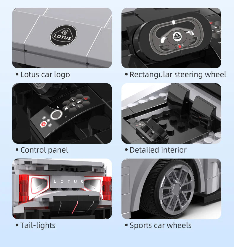 CaDA Lotus Evija Sports Car - RC Dual Mode Control - 1:20 308 Pieces Brick Model Kit C51071W