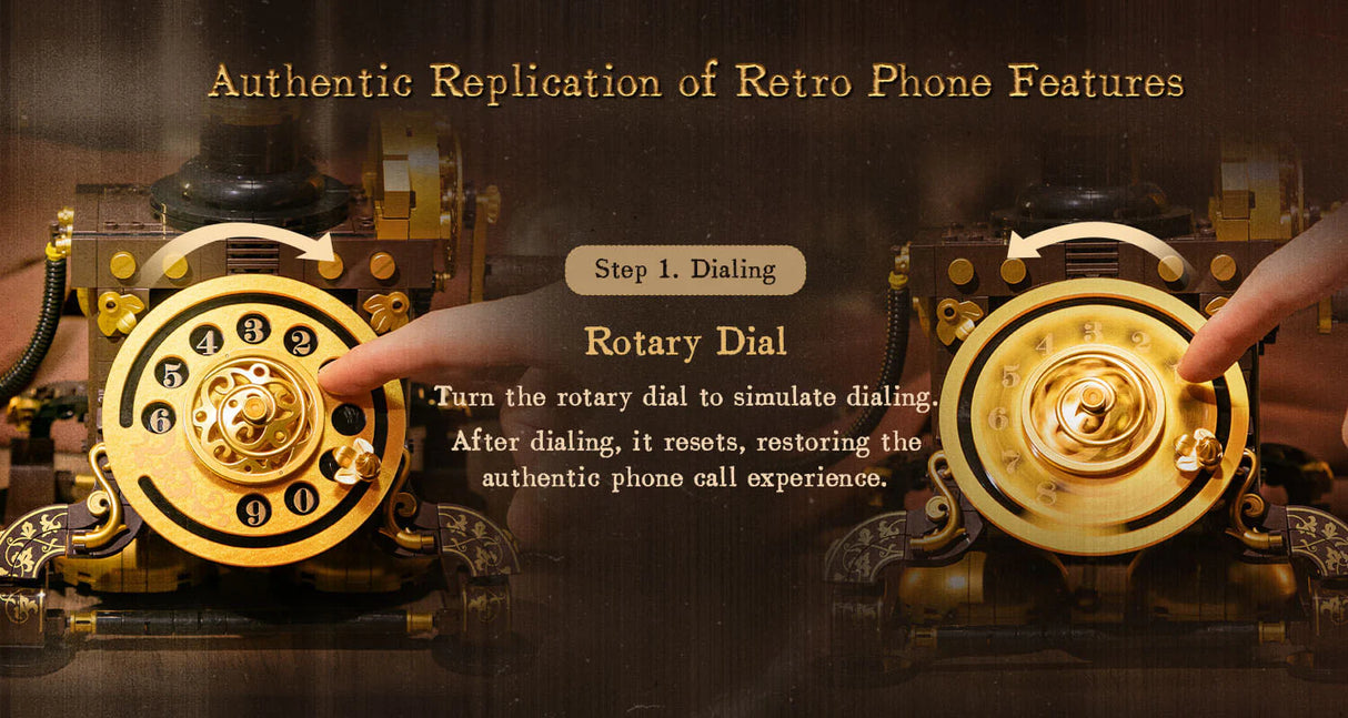 Pantasy Retro Rotary Telephone 766 pcs Brick Model Kit 85018