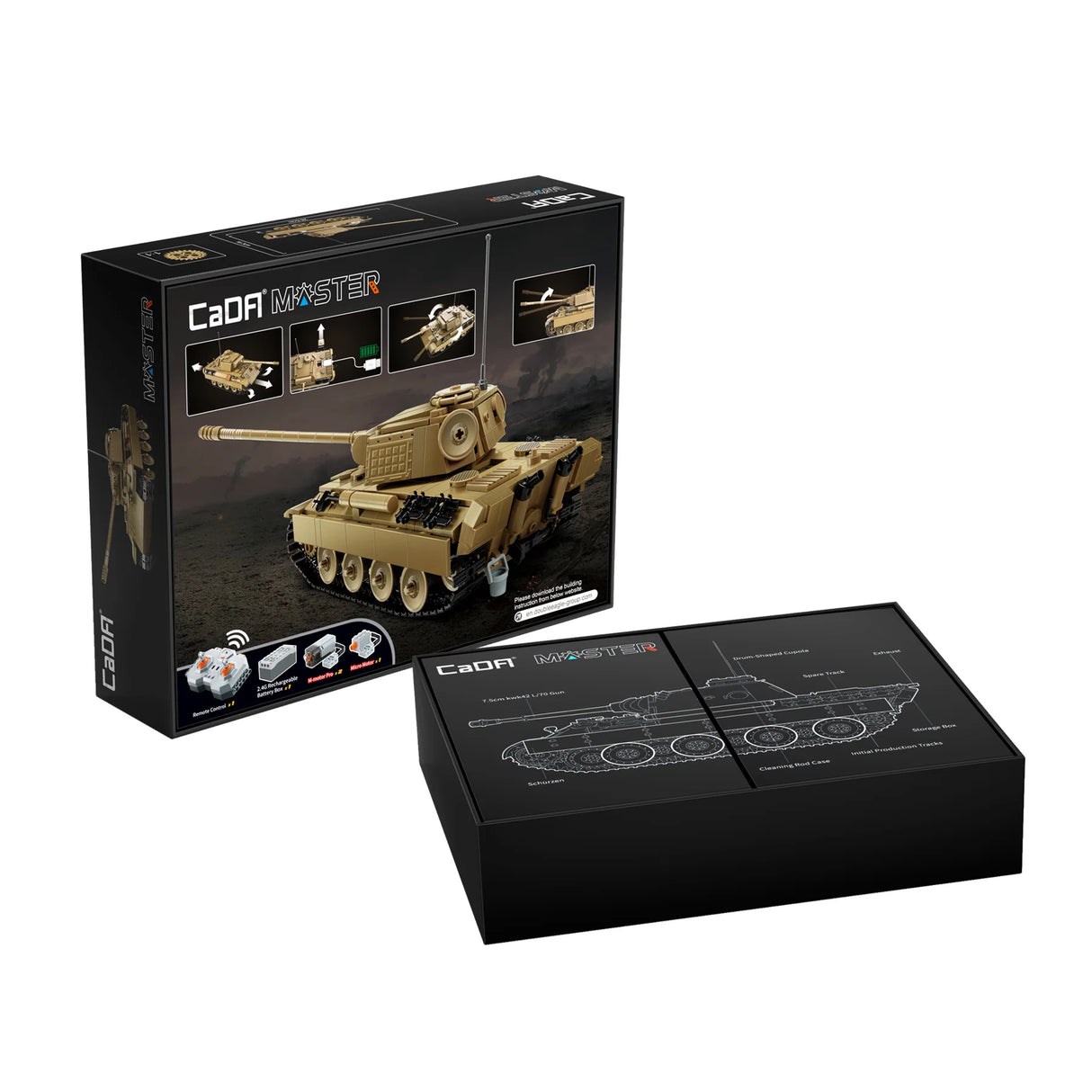 CaDA Master Panther Tank - RC Control - 907 Pieces Brick Model Kit C61073W