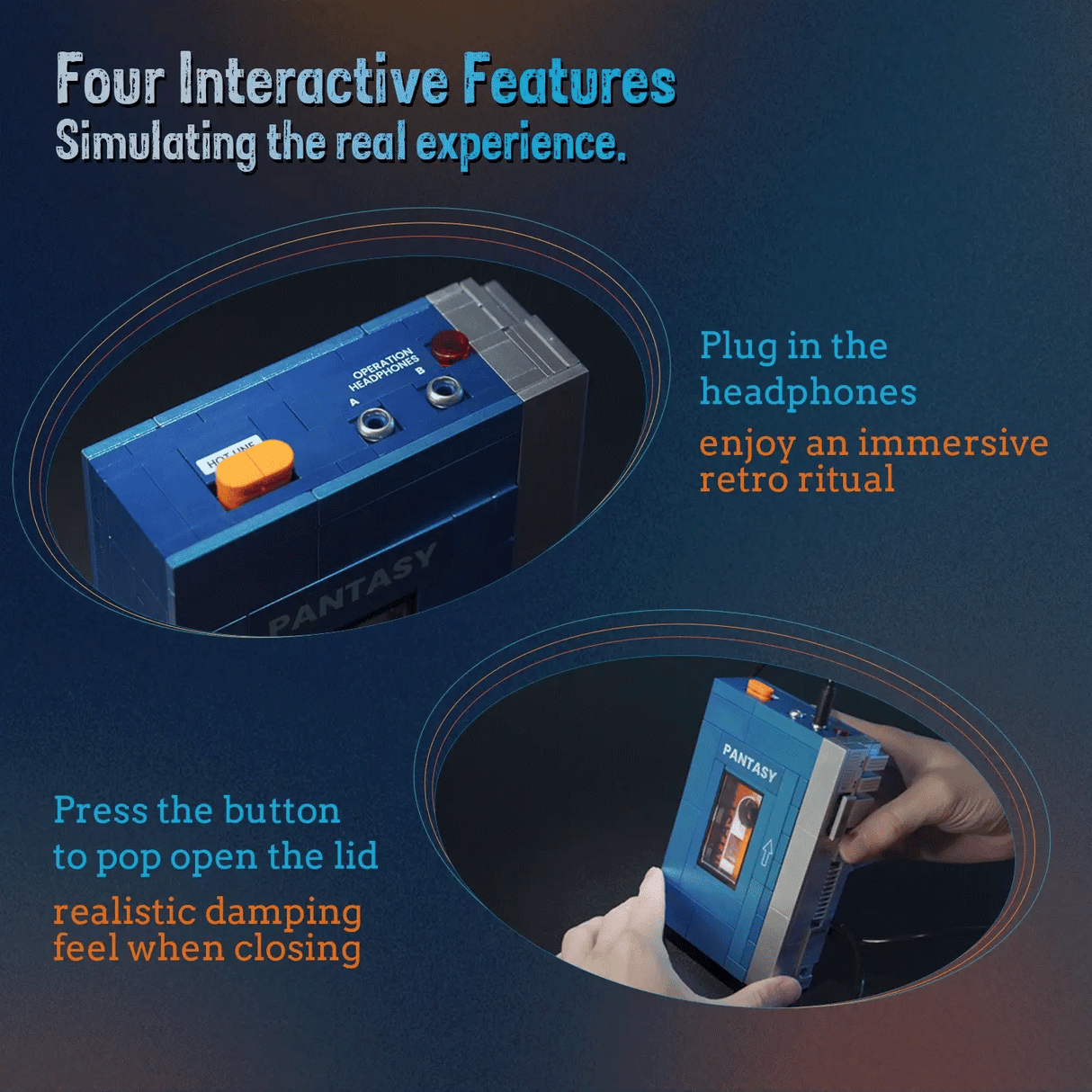 Pantasy Retro Tape Cassette Player 569 pcs Brick Model Kit 85039