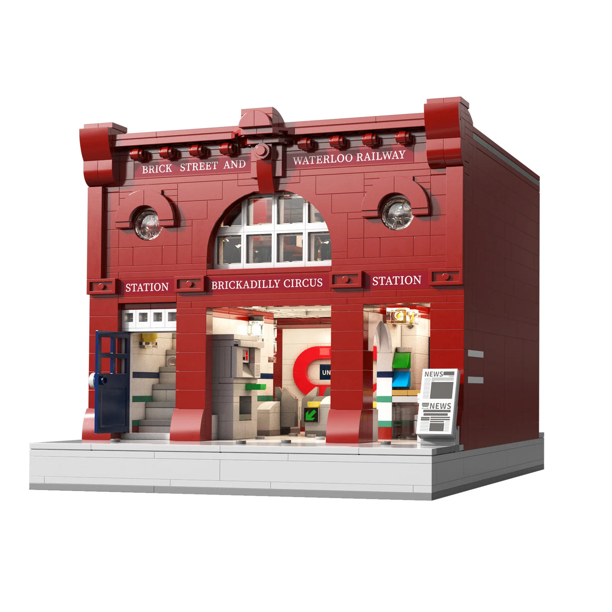 CaDA London Subway Station 1836 pcs Brick Model Kit C66008W