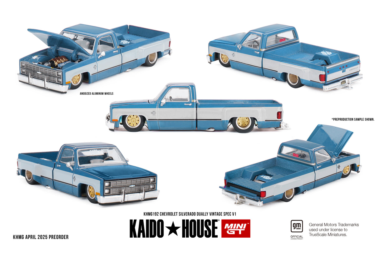 Mini GT Kaido House Chevrolet Silverado Dually Vintage Spec V1 1:64 - KHMG192