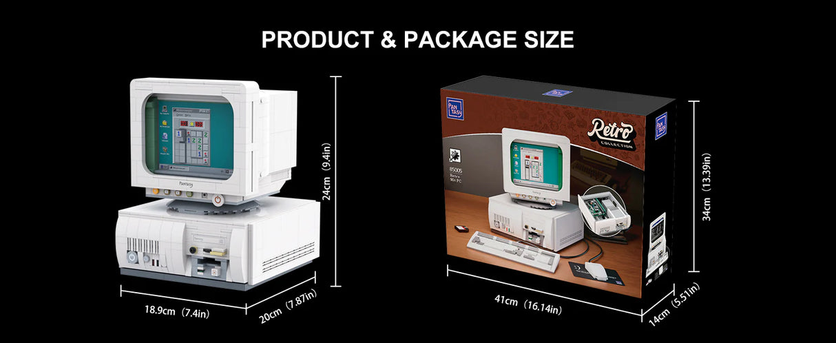 Pantasy Retro 90's Desktop PC - IBM PC330 - 1634 pcs Brick Model Kit 85005