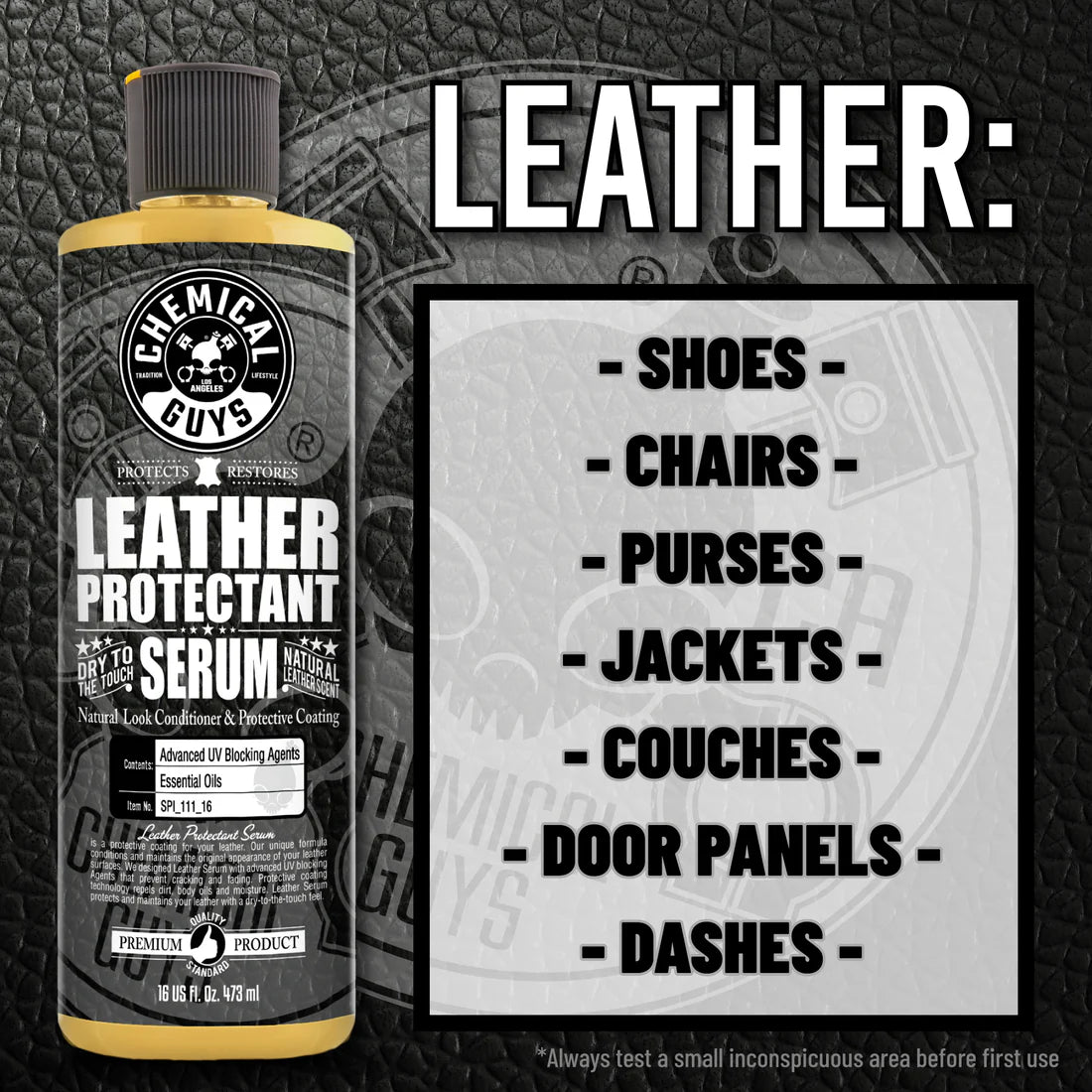Chemical Guys Leather Protectant Dry-to-the-Touch Serum - 16oz