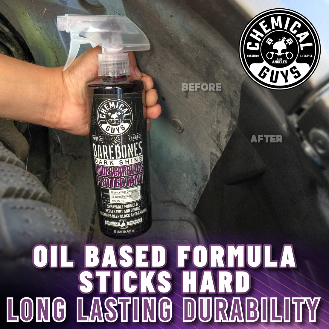 Chemical Guys Bare Bones Undercarriage Spray Dark Shine - 16oz