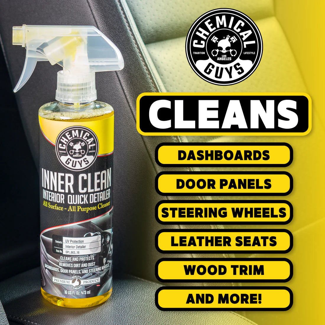 Chemical Guys Inner Clean Interior Quick Detailer and Protectant - 16oz