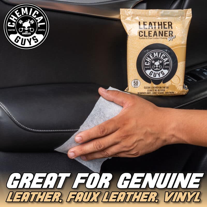 Chemical Guys Leather Cleaner Wipes - 50 Wipes