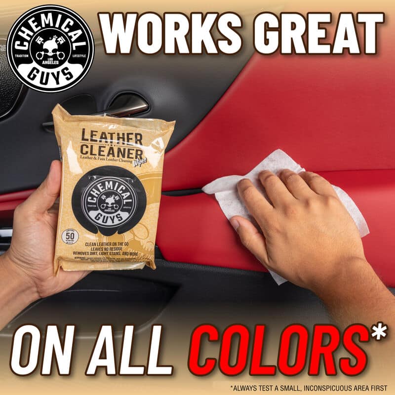 Chemical Guys Leather Cleaner Wipes - 50 Wipes
