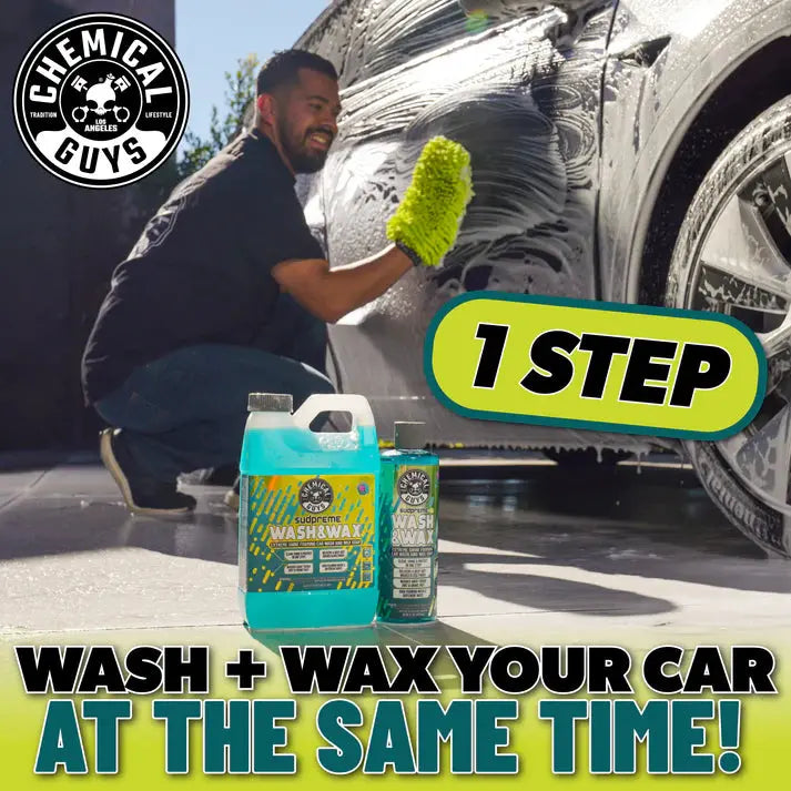 Chemical Guys Sudpreme Wash & Wax - High-Foam Car Wash with Carnauba Wax 64oz