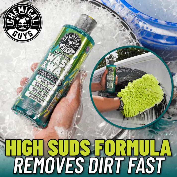 Chemical Guys Sudpreme Wash & Wax - High-Foam Car Wash with Carnauba Wax 64oz