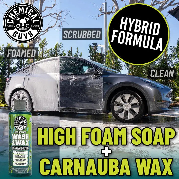 Chemical Guys Sudpreme Wash & Wax - High-Foam Car Wash with Carnauba Wax 64oz