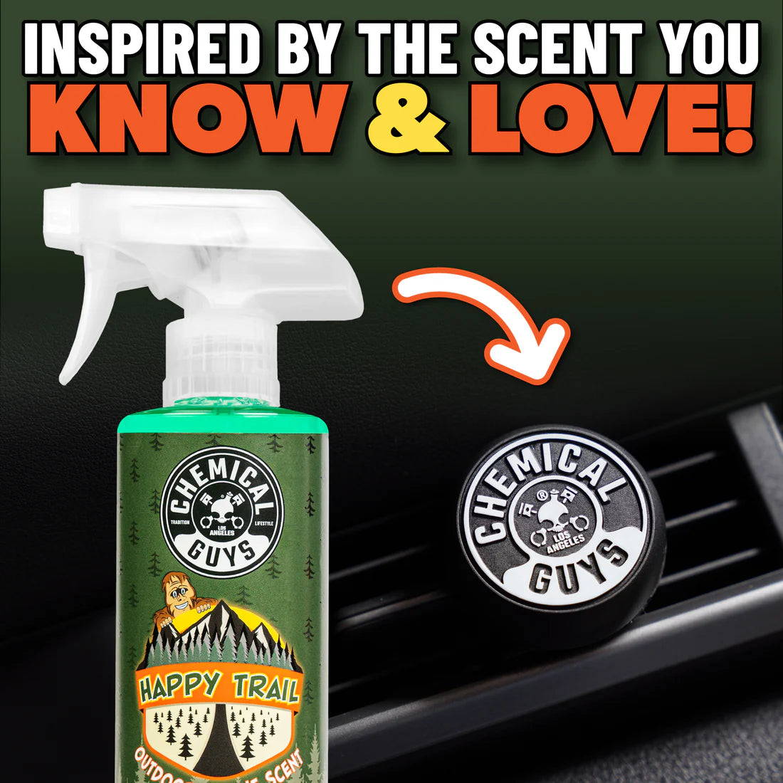 Chemical Guys Outdoorsy Pine Vent Clip - Forest Scent Air Freshener