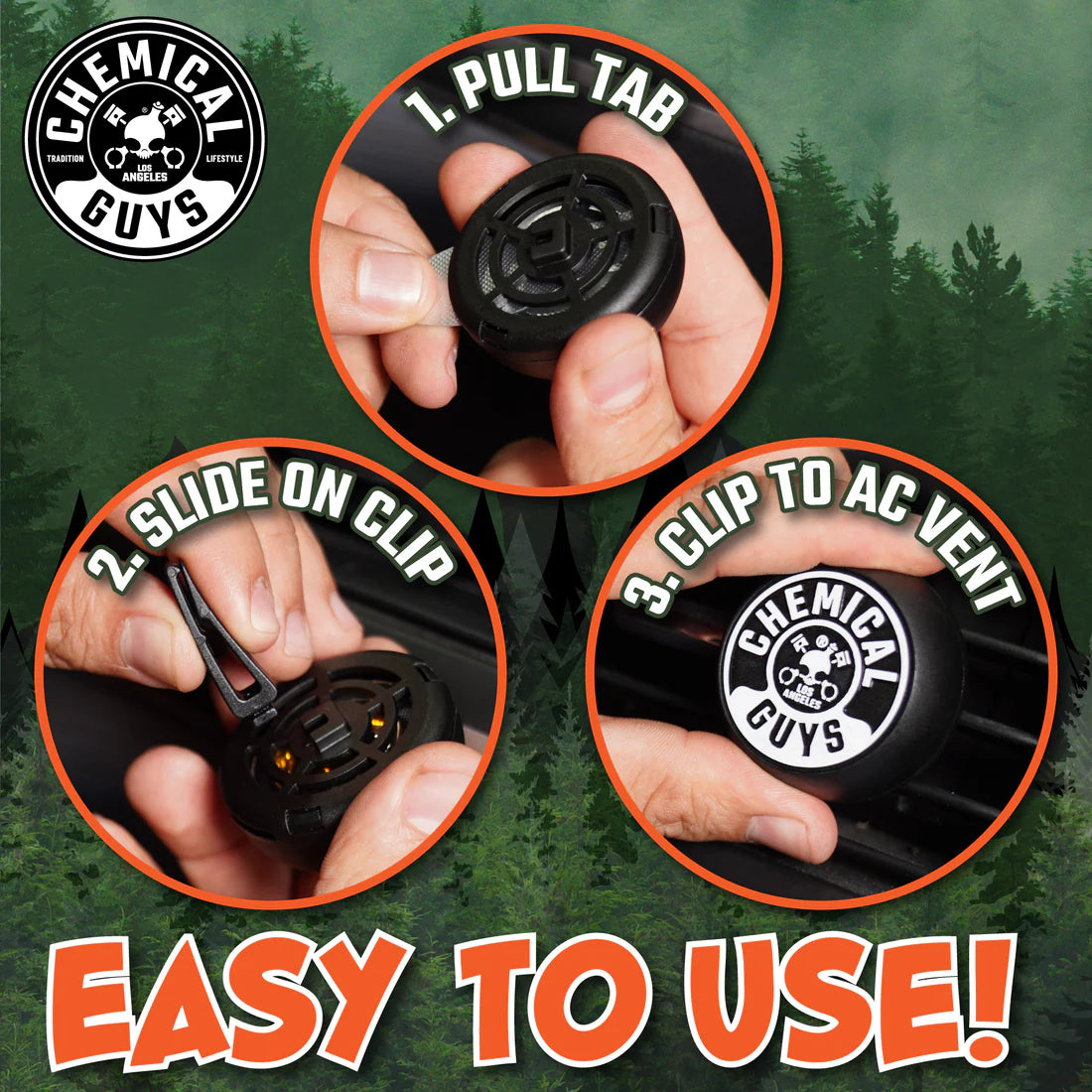 Chemical Guys Outdoorsy Pine Vent Clip - Forest Scent Air Freshener