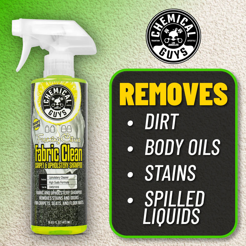 Chemical Guys Foaming Citrus Fabric Clean Carpet & Upholstery Shampoo Spray