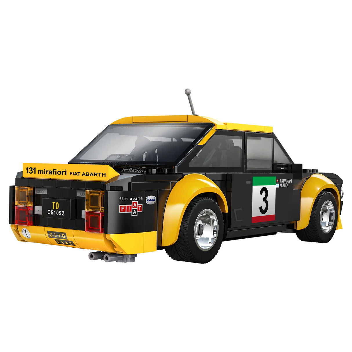 CaDA Fiat Abarth 131 - RC Dual Mode Control - 1:20 216 Pieces Brick Model Kit C51092W