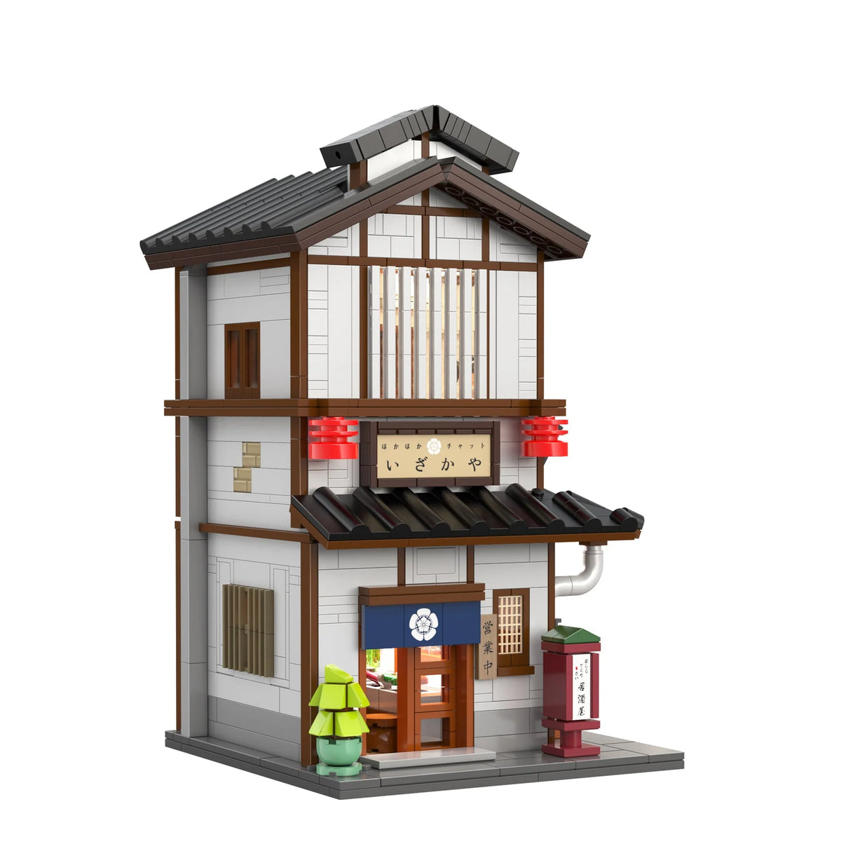CaDA Japanese Corner Yakitori Izakaya Restaurant Bar 1195 pcs Brick Model Kit C66019W