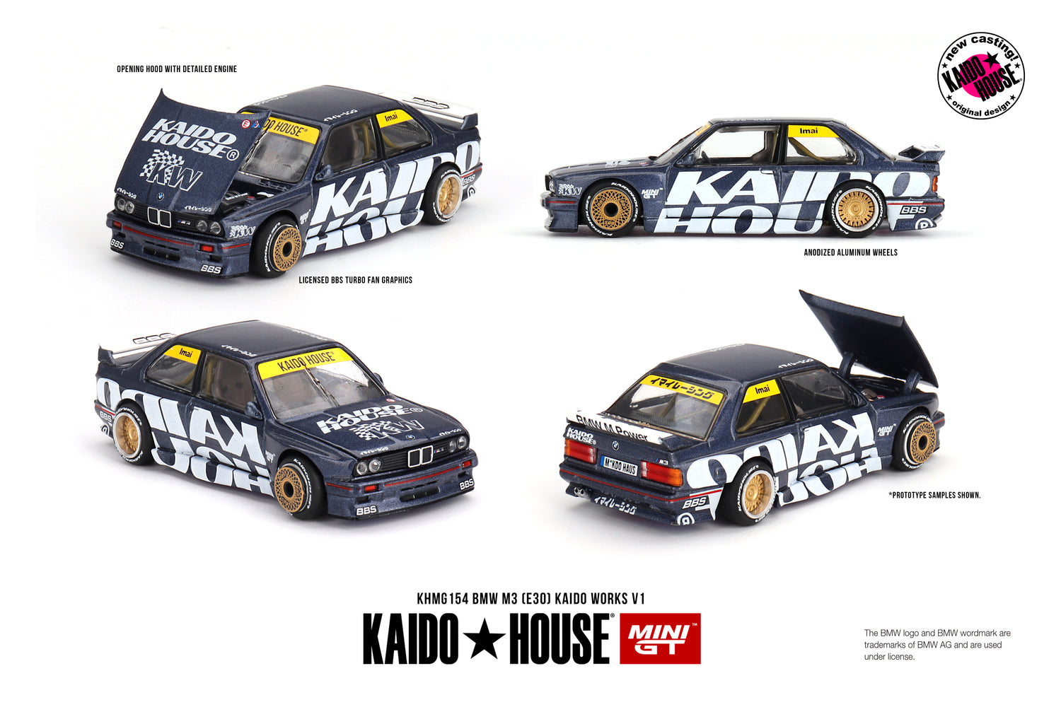 Mini GT Kaido House BMW M3 (E30) Kaido Works V1 1:64 - KHMG154