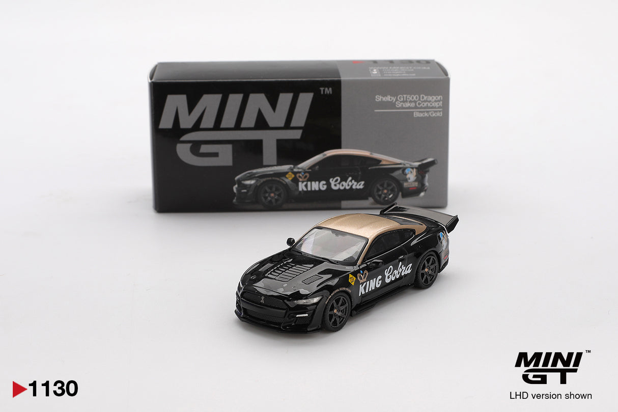 Mini GT Shelby GT500 Dragon Snake Concept Black/Gold LHD 1:64 - MGT01130-L
