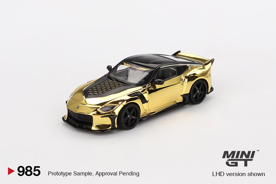 Mini GT Nissan Z VeilSide FFZ400 Gold Chrome RHD 1:64 - MGT00985-R