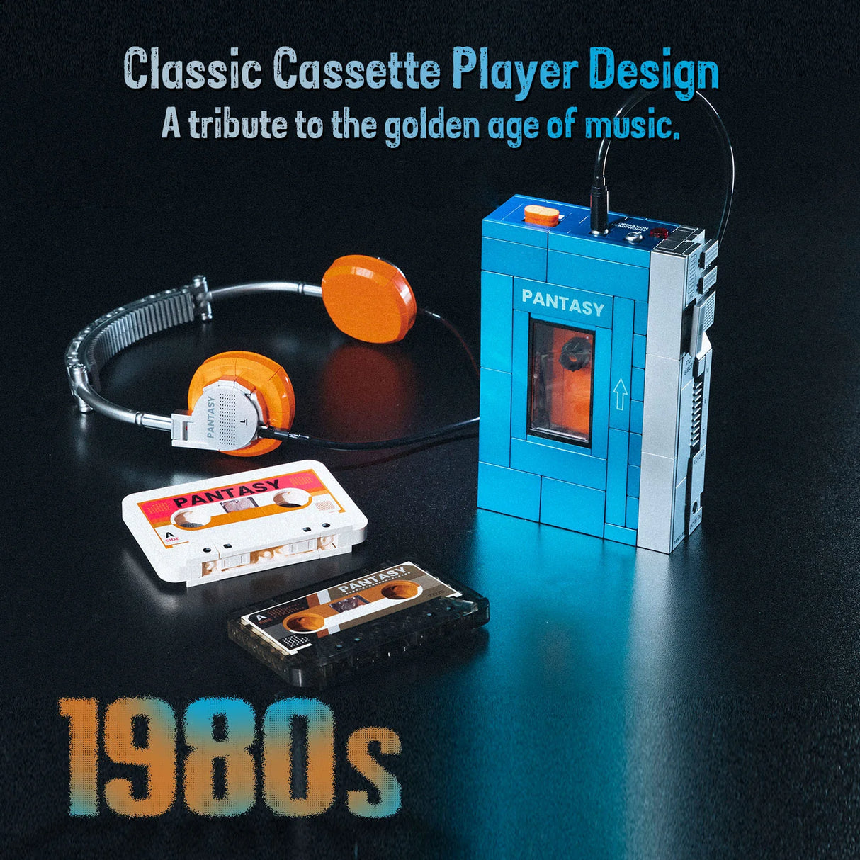 Pantasy Retro Tape Cassette Player 569 pcs Brick Model Kit 85039