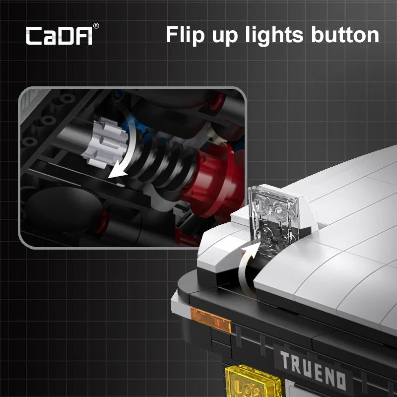 CaDA Initial D 1:12 Toyota AE86 Trueno 1324 Pieces Brick Model Kit C61024W