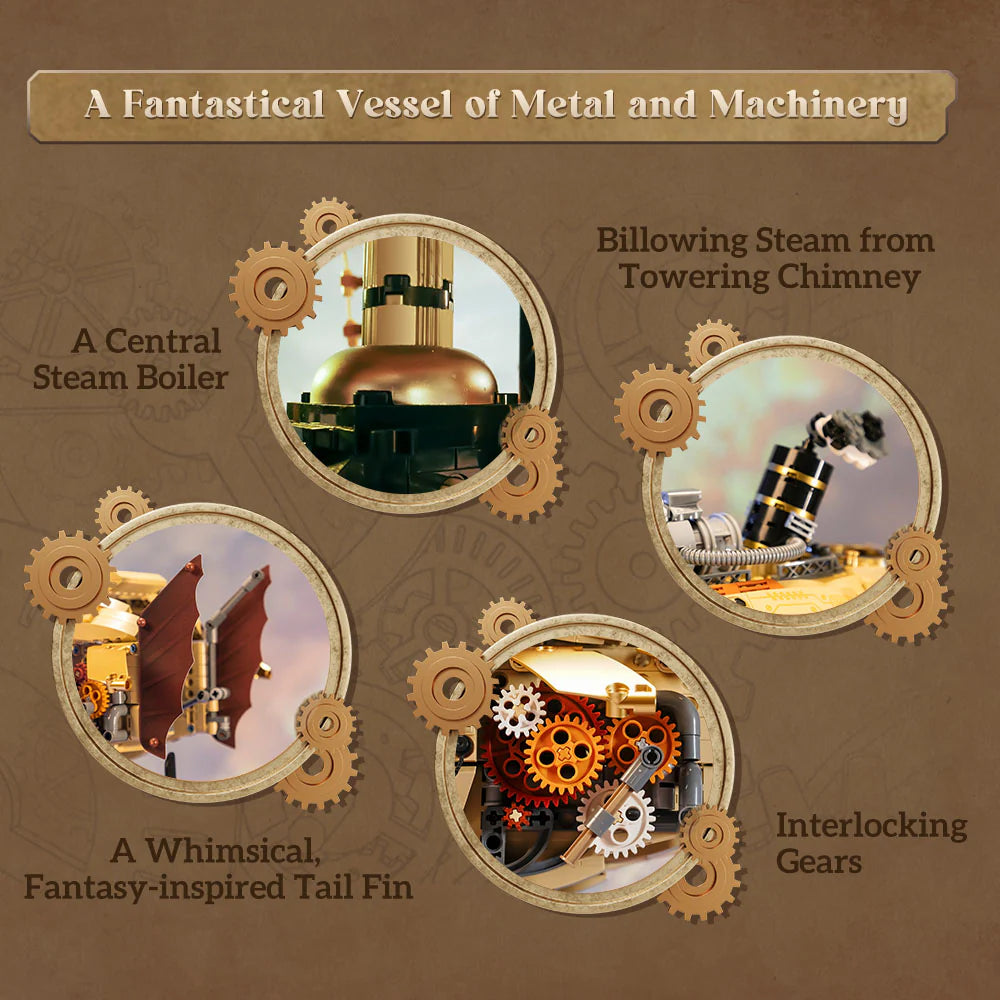 Pantasy Steampunk Airship 1949 pcs Brick Model Kit 85021