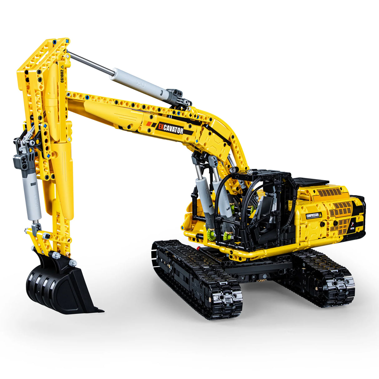 CaDA Excavator - Full Function 1702 Pieces Brick Model Kit C61082W