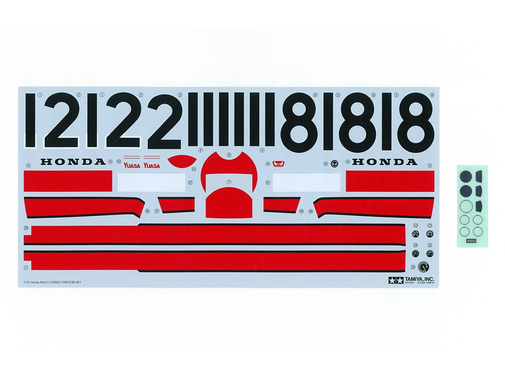 Tamiya Honda RA273 F1 Car with Photo-Etched Parts 1/12 Model Kit - Item #12032